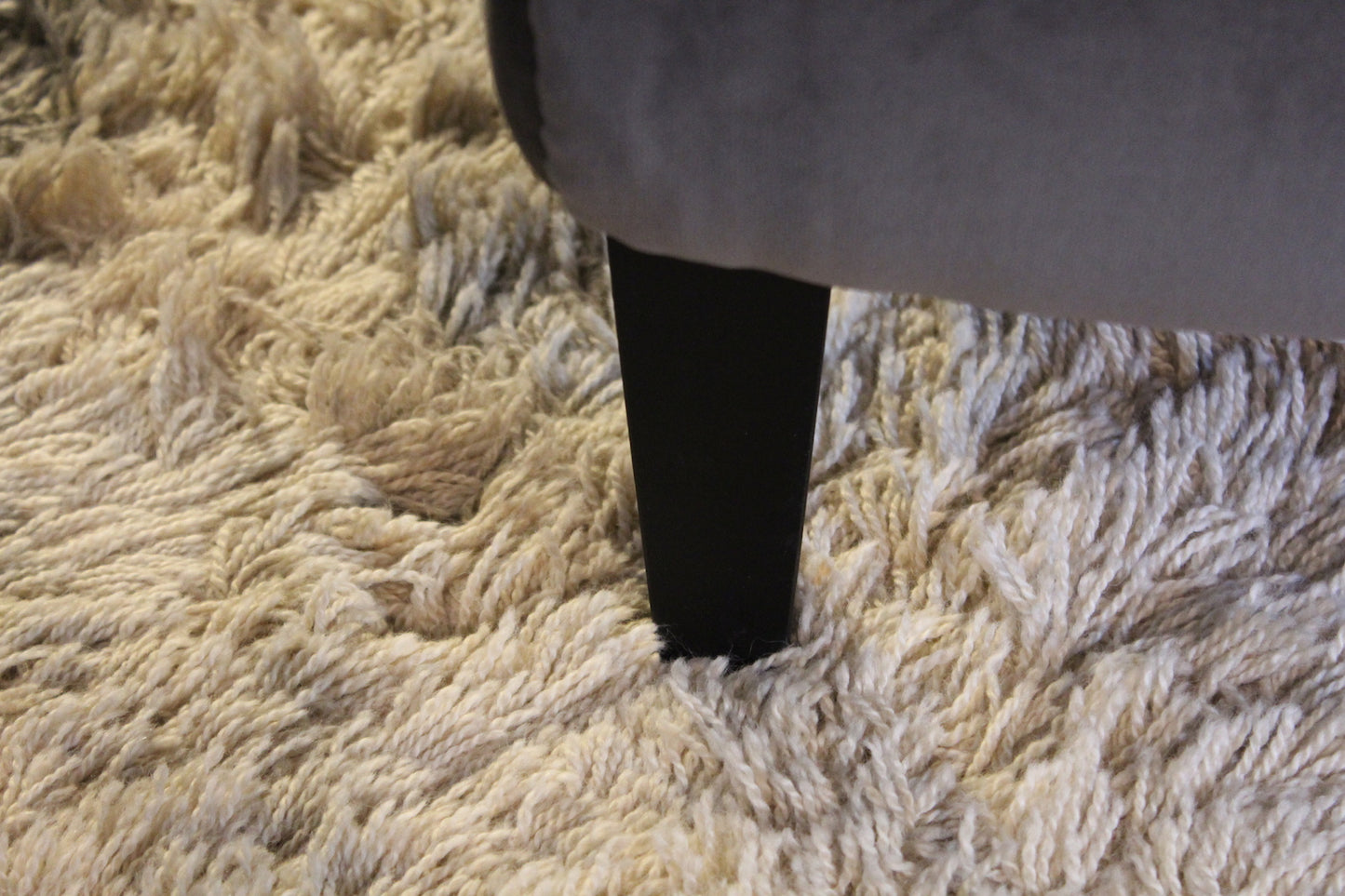 Pair of High-Back Grey Velvet Armchairs, 1940s