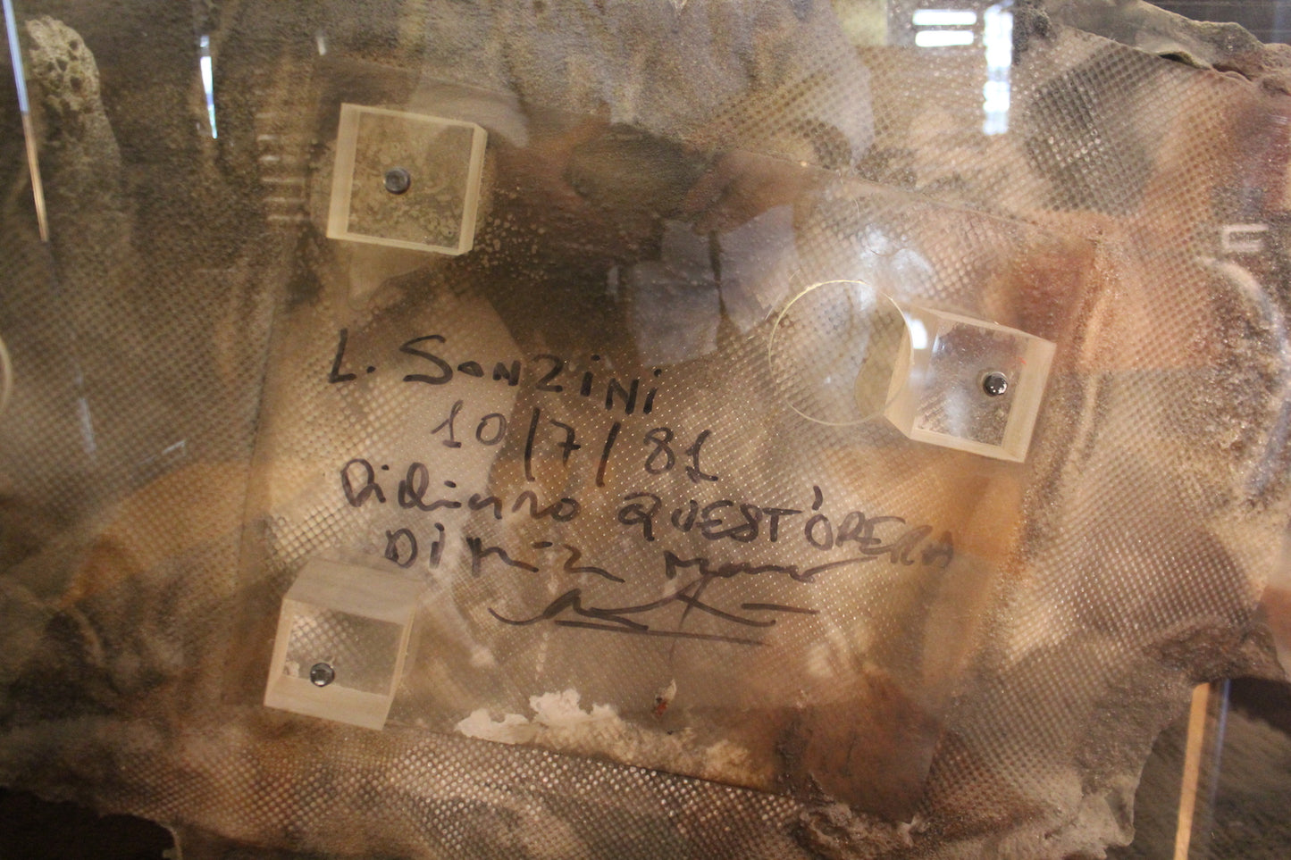 L. Sonzini, Pannello Astratto in Resina Lavorata