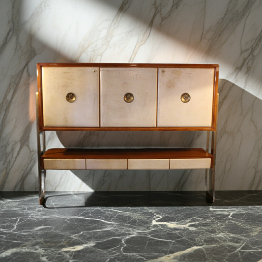 Credenza in Pergamena e Ottone, Anni '50