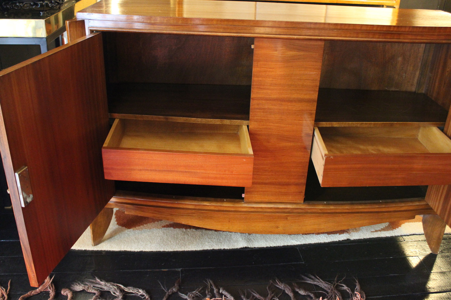 Credenza con ante scorrevoli in Teak, Anni '60