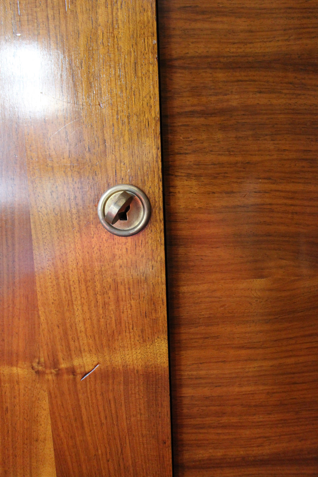Teak sideboard with sliding doors, 1960s