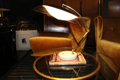 Lampada Stilux 'Orleans Dome' in Marmo e Ottone, Design Anni '50