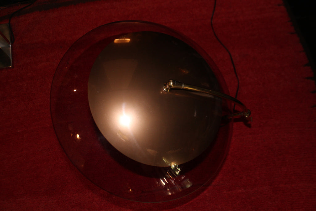 Lampada Stilux 'Orleans Dome' in Marmo e Ottone, Design Anni '50