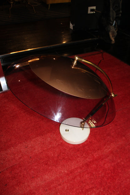 Lampada Stilux 'Orleans Dome' in Marmo e Ottone, Design Anni '50