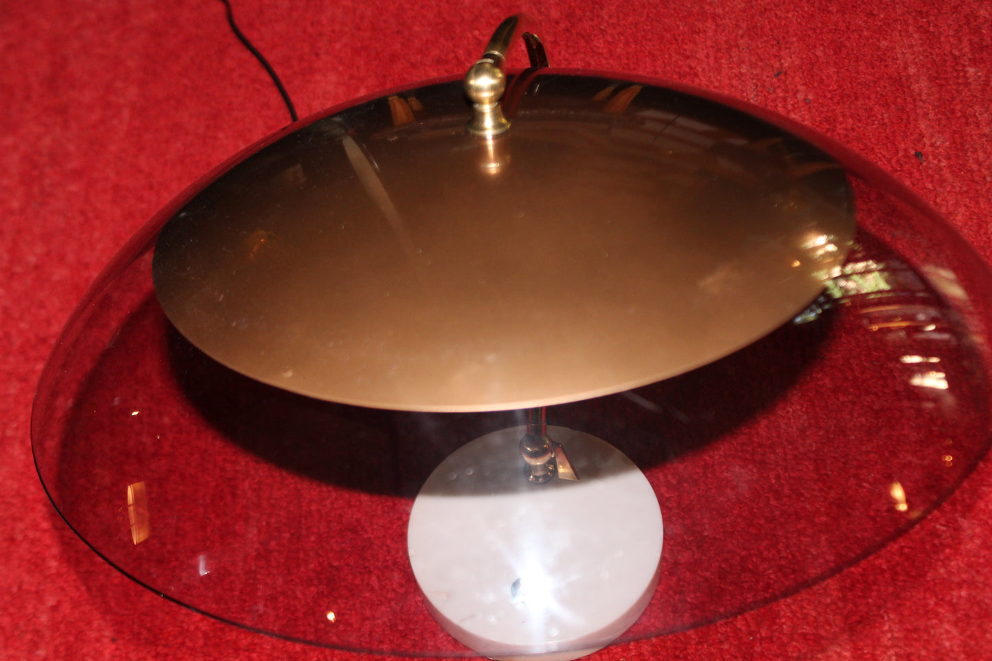 Lampada Stilux 'Orleans Dome' in Marmo e Ottone, Design Anni '50