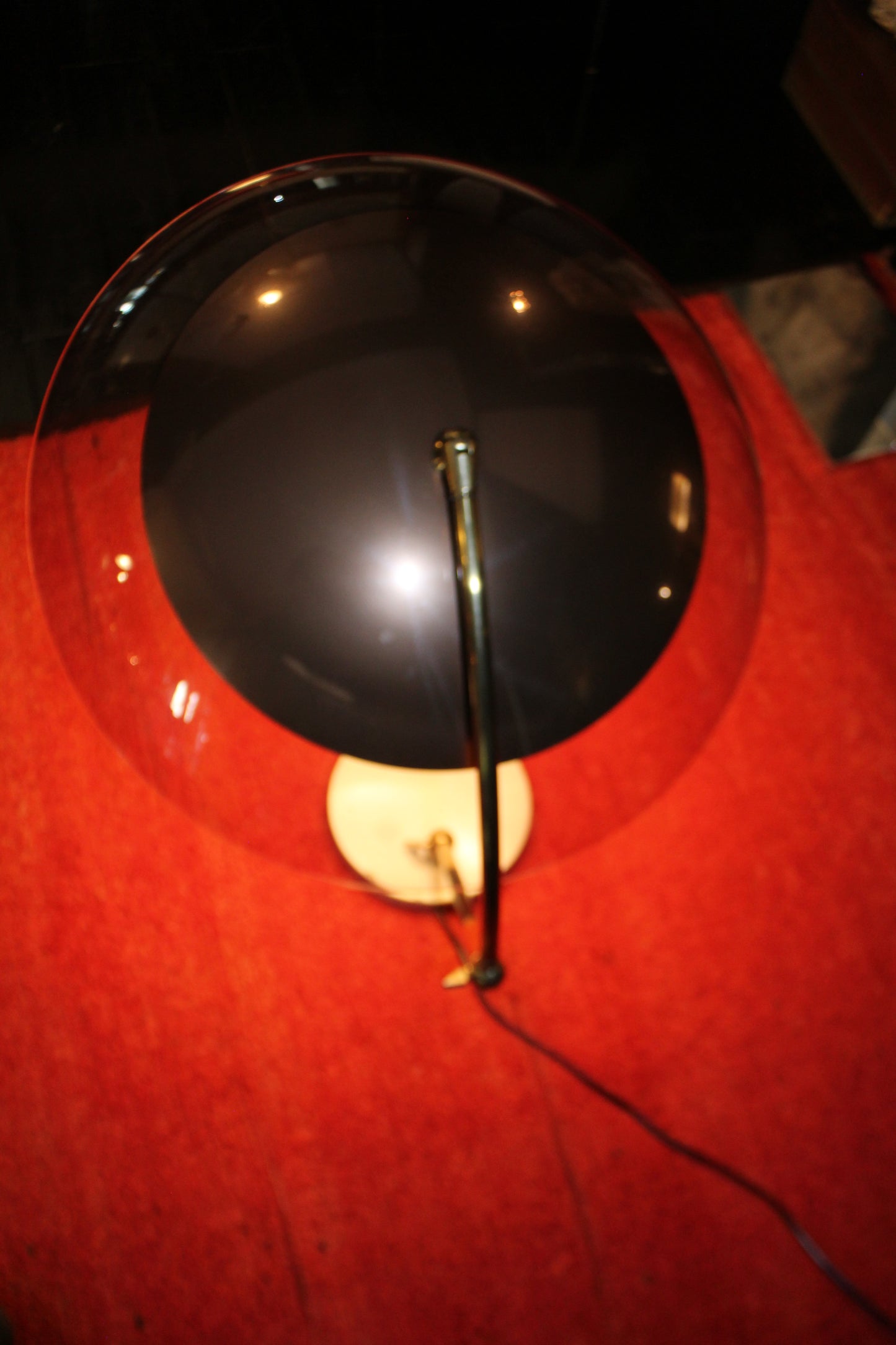 Lampada Stilux 'Orleans Dome' in Marmo e Ottone, Design Anni '50
