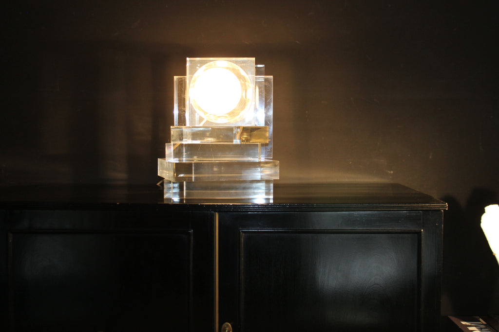 Lampada da Tavolo Componibile in Plexiglass, '70