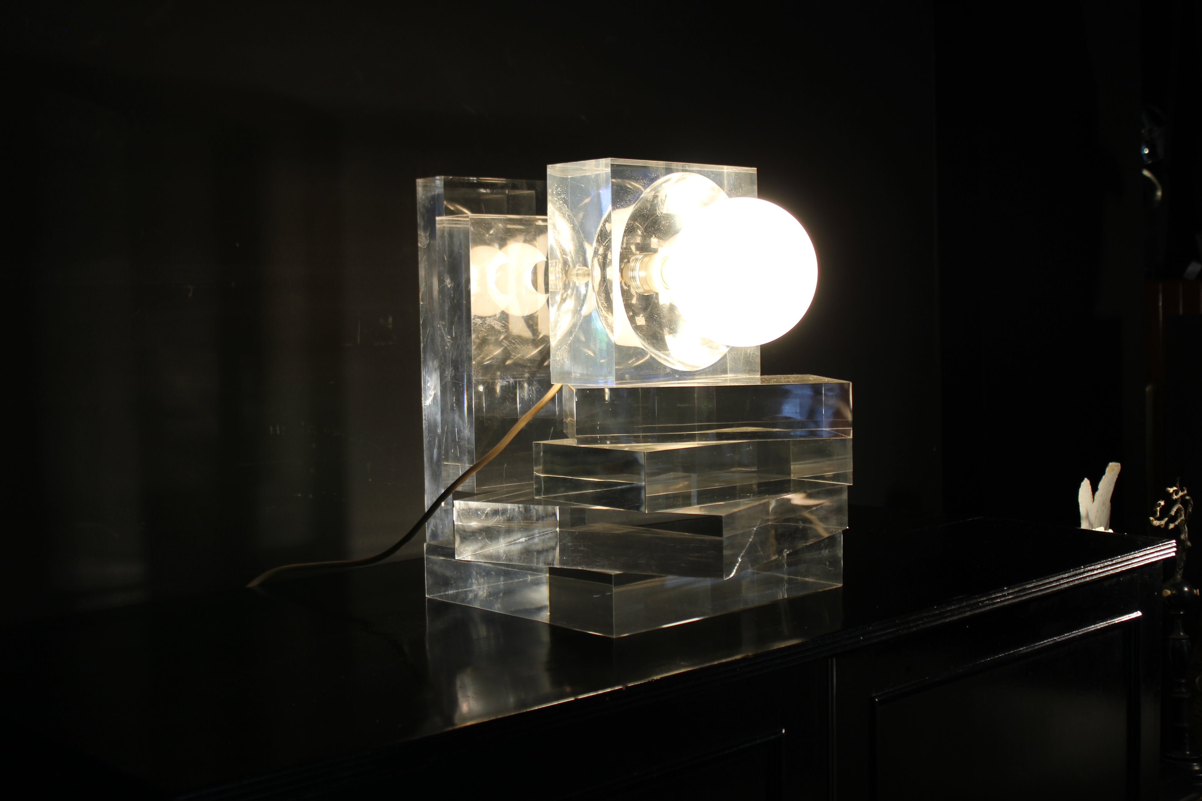 Lampada da Tavolo Componibile in Plexiglass, '70