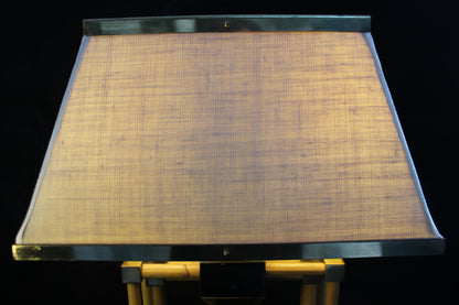 Lampada da Tavolo geometrica in bambù, Anni '70