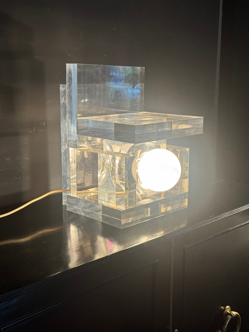 Lampada da Tavolo Componibile in Plexiglass, '70