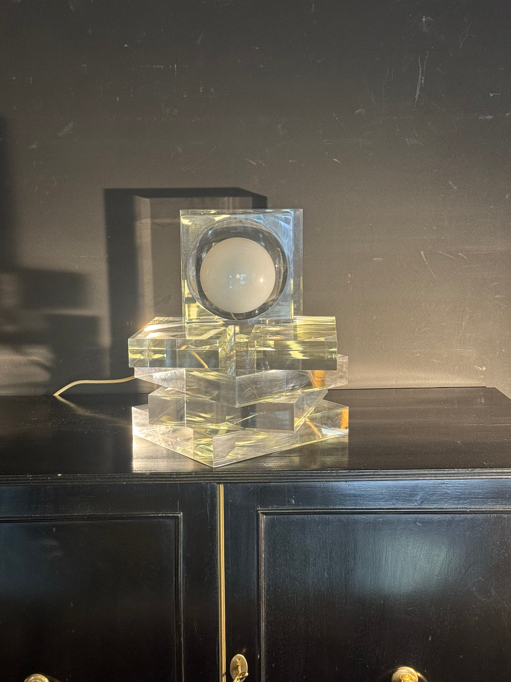 Lampada da Tavolo Componibile in Plexiglass, '70