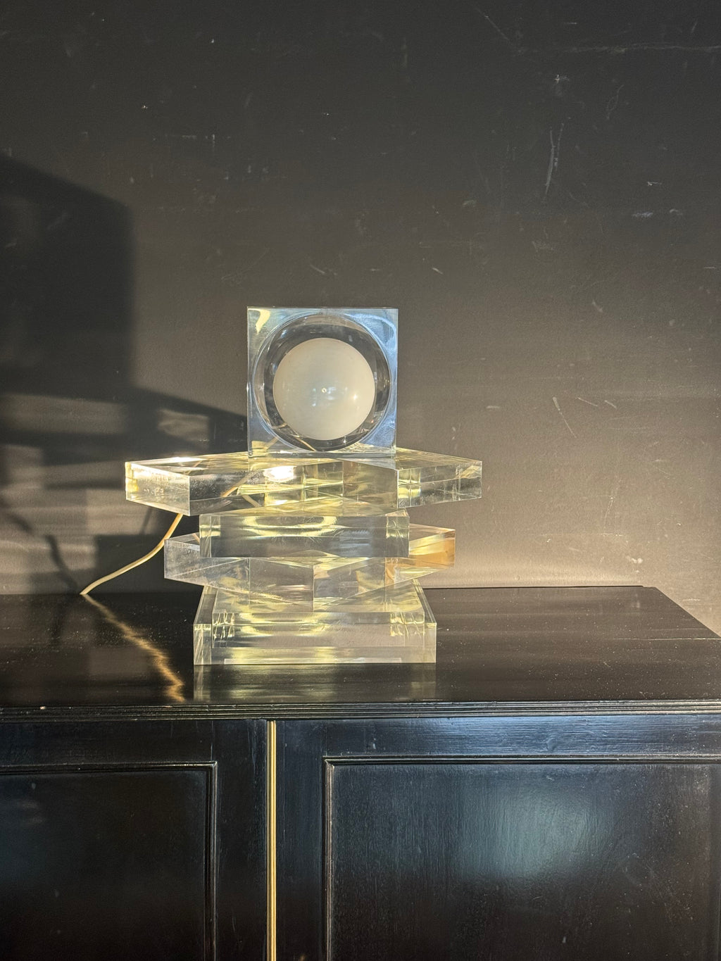 Lampada da Tavolo Componibile in Plexiglass, '70