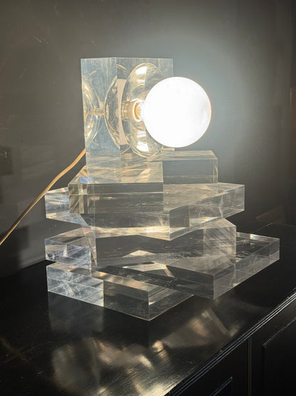 Lampada da Tavolo Componibile in Plexiglass, '70