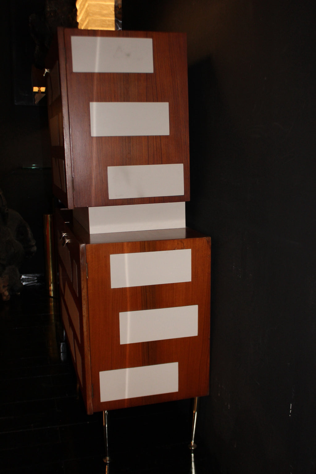 Bar Cabinet with Abstract Inlay, 1960s