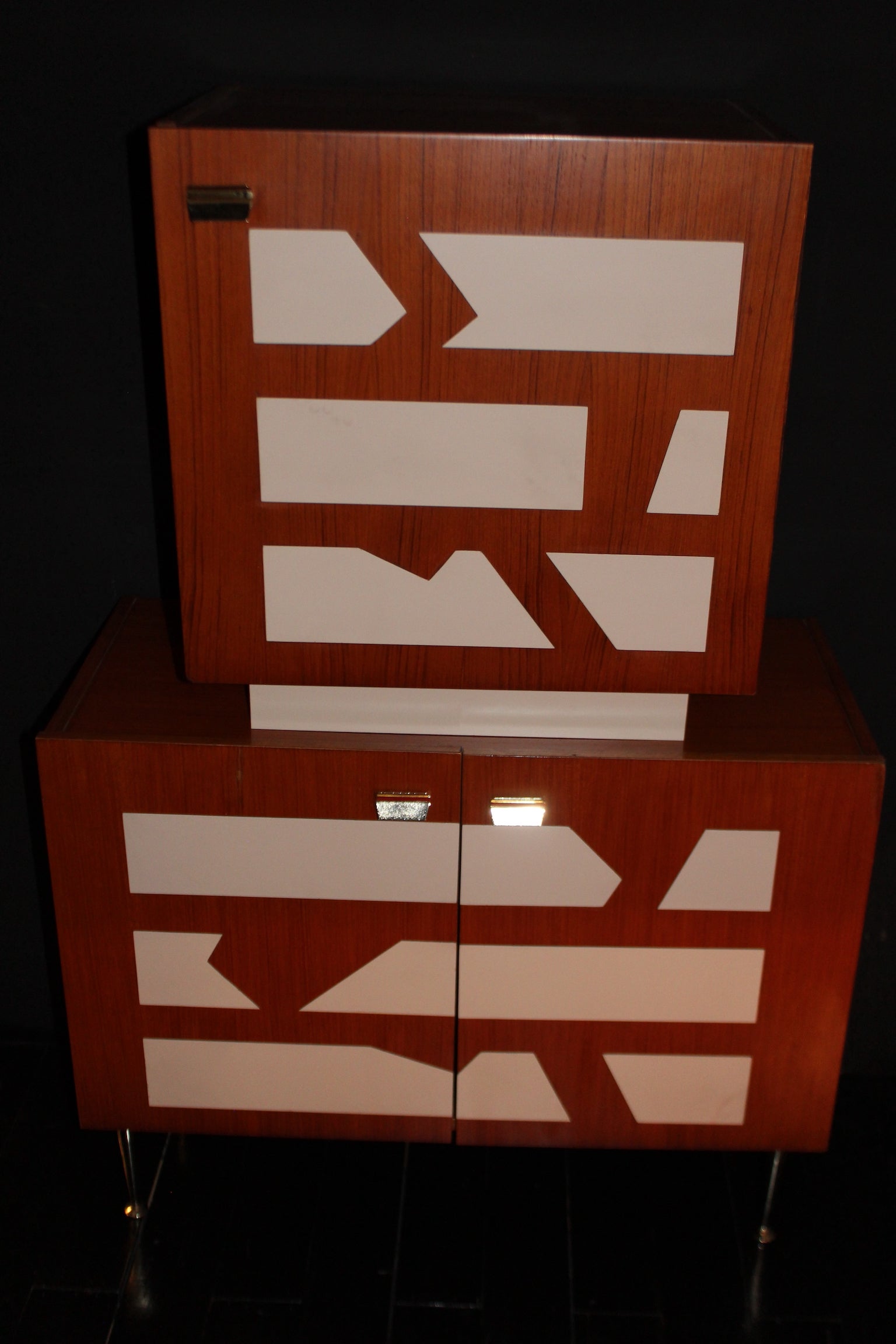 Bar Cabinet with Abstract Inlay, 1960s