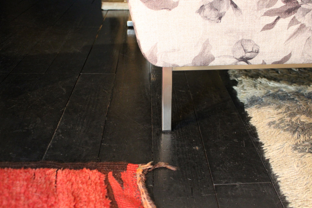 Coppia di Poltrone in Lino con Stampa Floreale, Anni '70