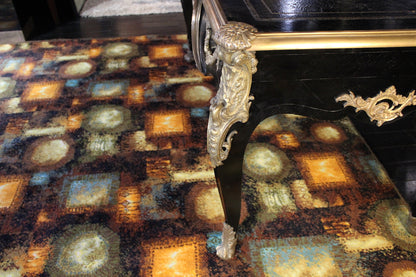 Scrivania Stile Napoleone III con Intarsi in Ottone, Primi '900