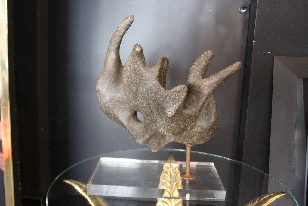 Scultura Astratta in Bronzo Patinato, Anni '50