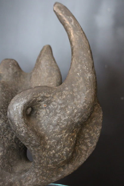 Scultura Astratta in Bronzo Patinato, Anni '50