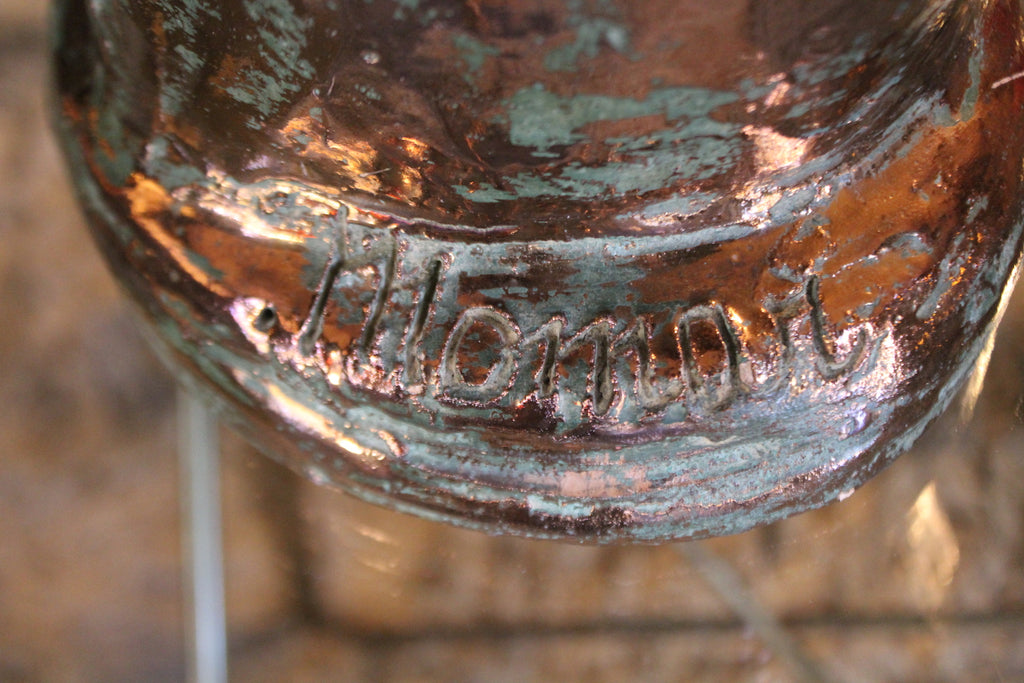 Momar, Scultura Astratta in Ceramica con Glaze Metallico, Anni '60