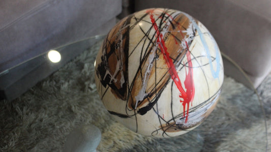 Yuri Zatarain, Scultura 'Sfera di Colore' Dipinta a Mano