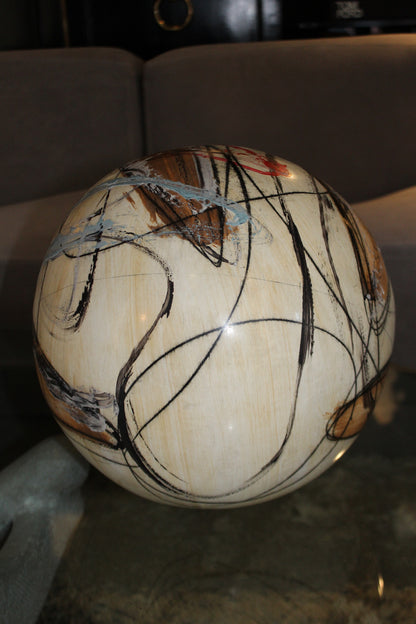 Yuri Zatarain, Scultura 'Sfera di Colore' Dipinta a Mano