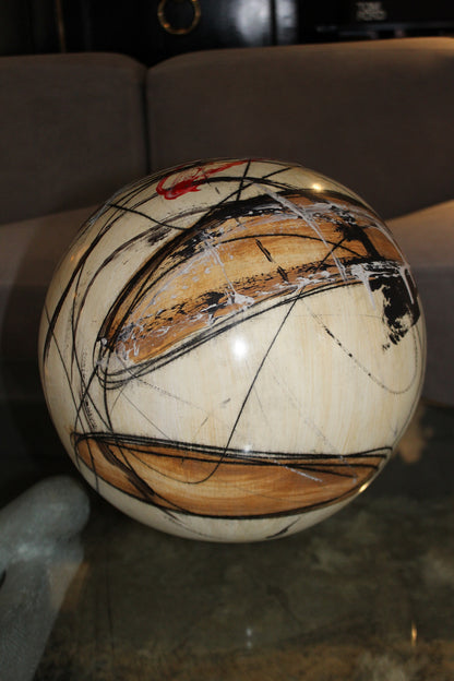 Yuri Zatarain, Scultura 'Sfera di Colore' Dipinta a Mano