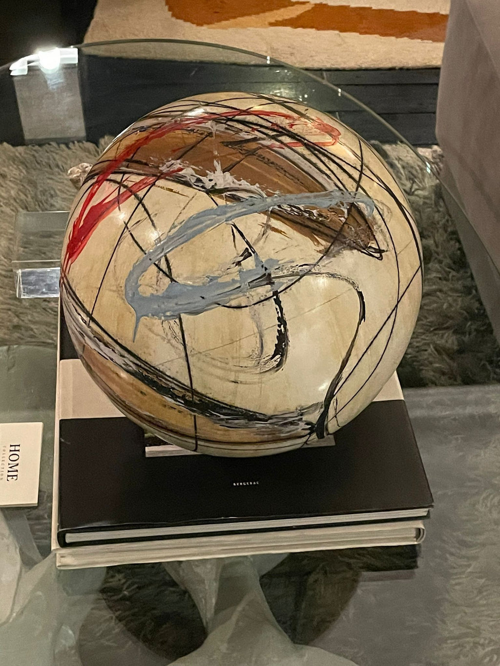 Yuri Zatarain, Scultura 'Sfera di Colore' Dipinta a Mano