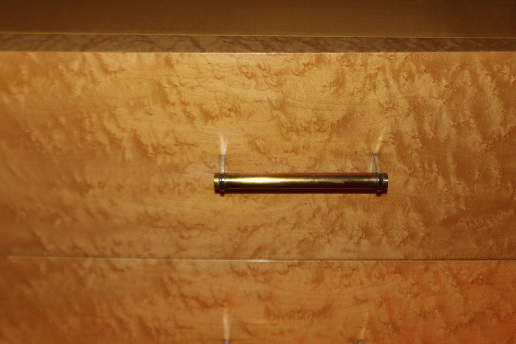 Cassettiera Modernariato in Legno di Cedro e Ottone, '70