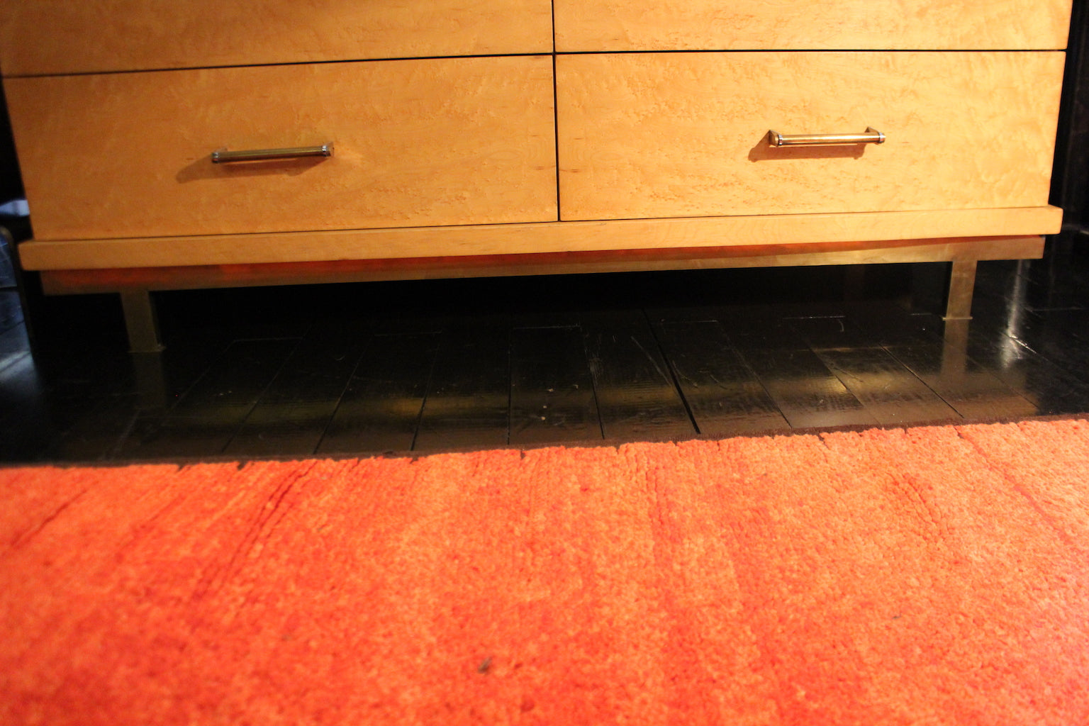 Cassettiera Modernariato in Legno di Cedro e Ottone, '70