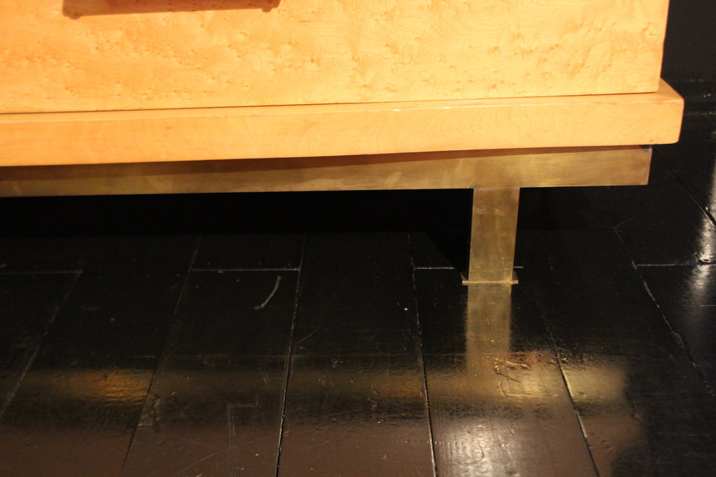 Cassettiera Modernariato in Legno di Cedro e Ottone, '70