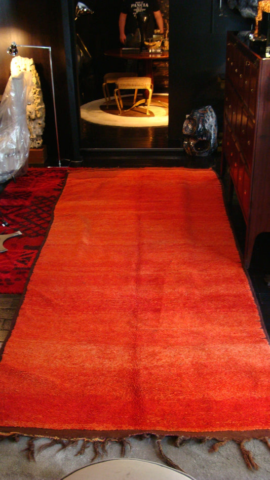Tappeto Berbero Vintage in Lana, Colore Arancio, Anni '20