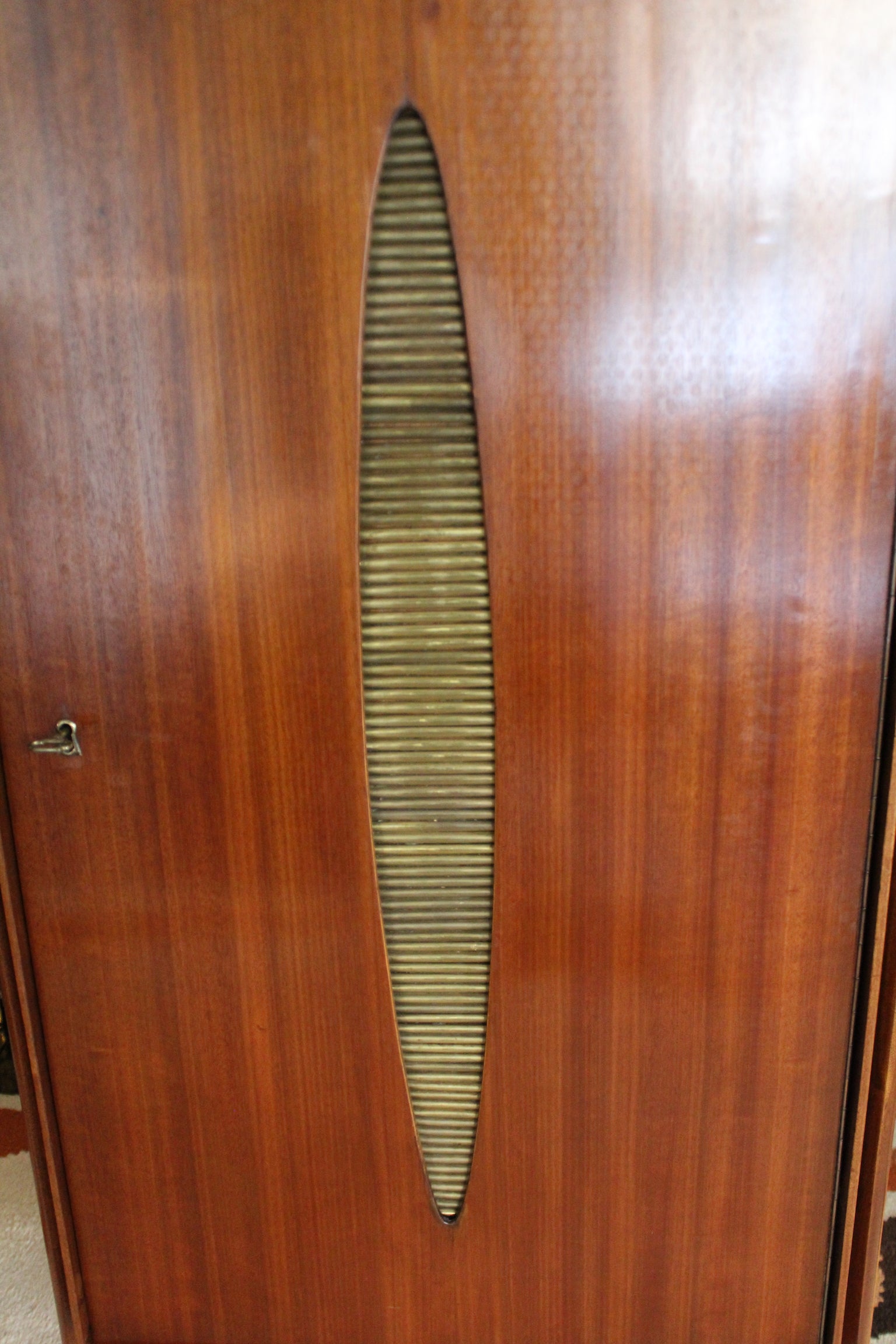 Walnut and Brass Sideboard, 1950s