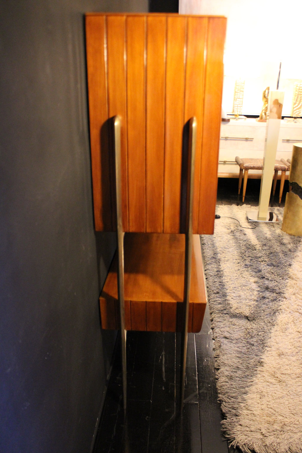 Parchment and Brass Sideboard, 1950s