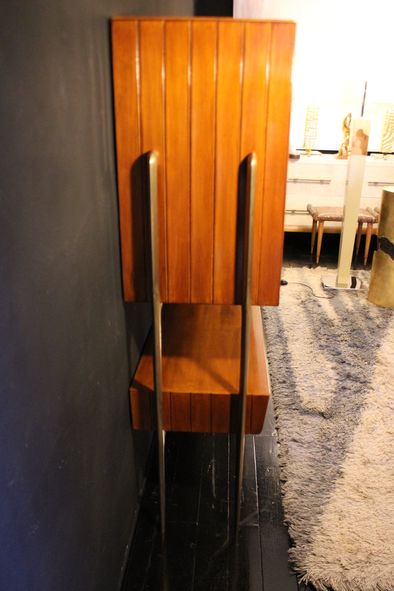 Parchment and Brass Sideboard, 1950s