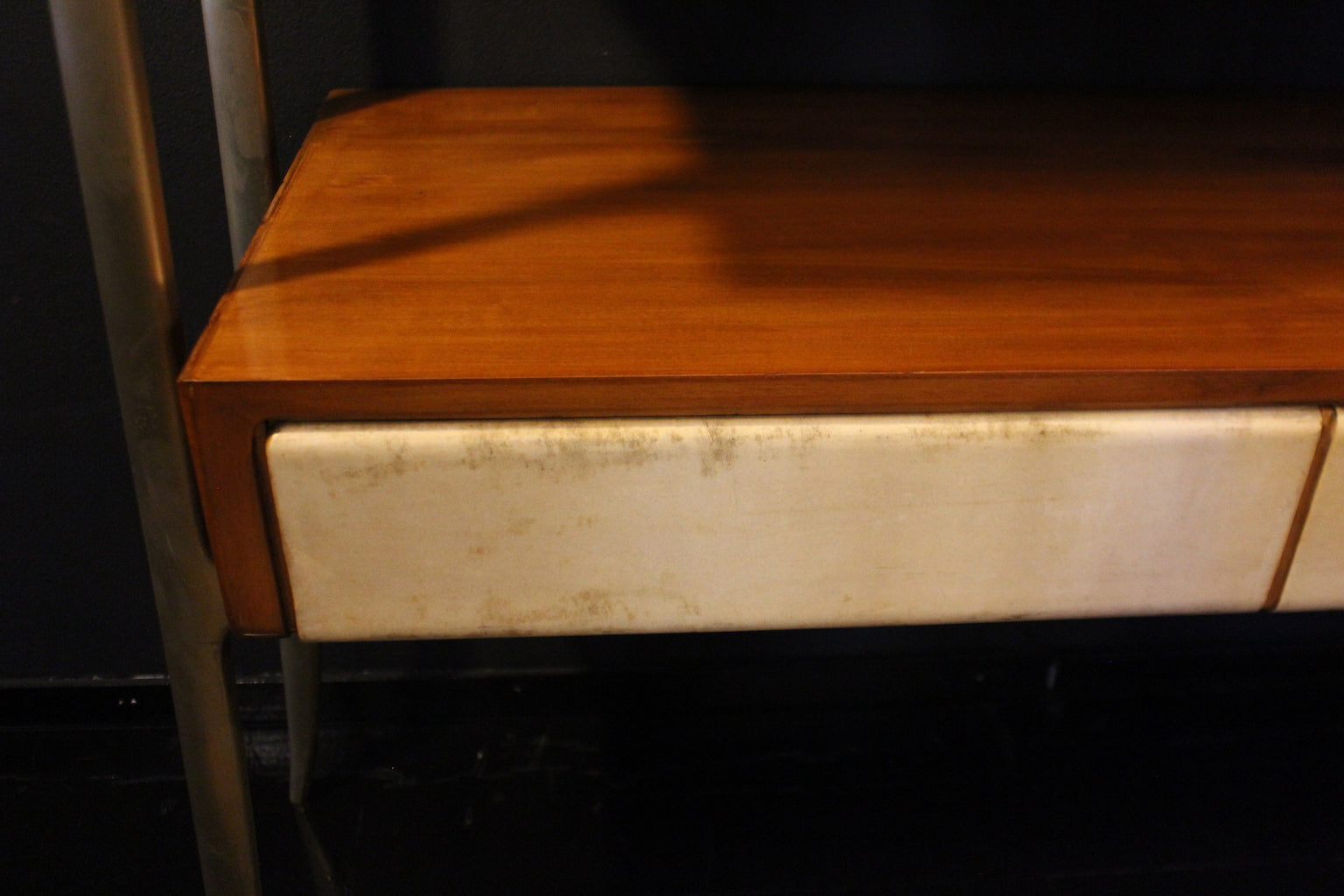 Parchment and Brass Sideboard, 1950s