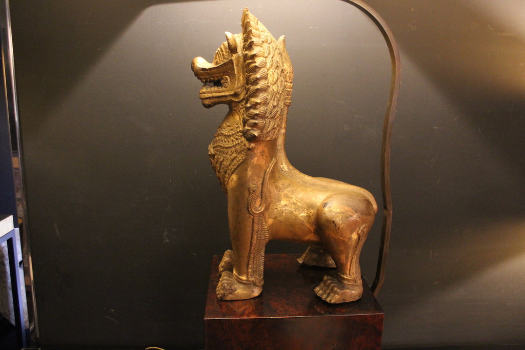 Lampada Scultorea 'Cane di Fong' in Bronzo