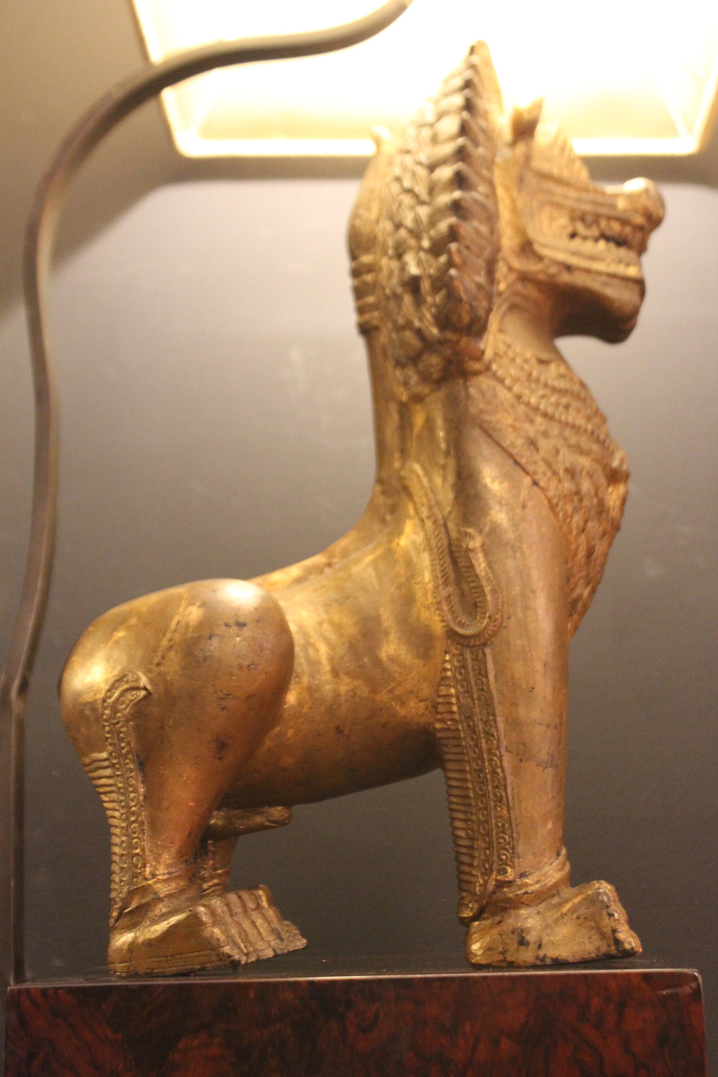 Lampada Scultorea 'Cane di Fong' in Bronzo