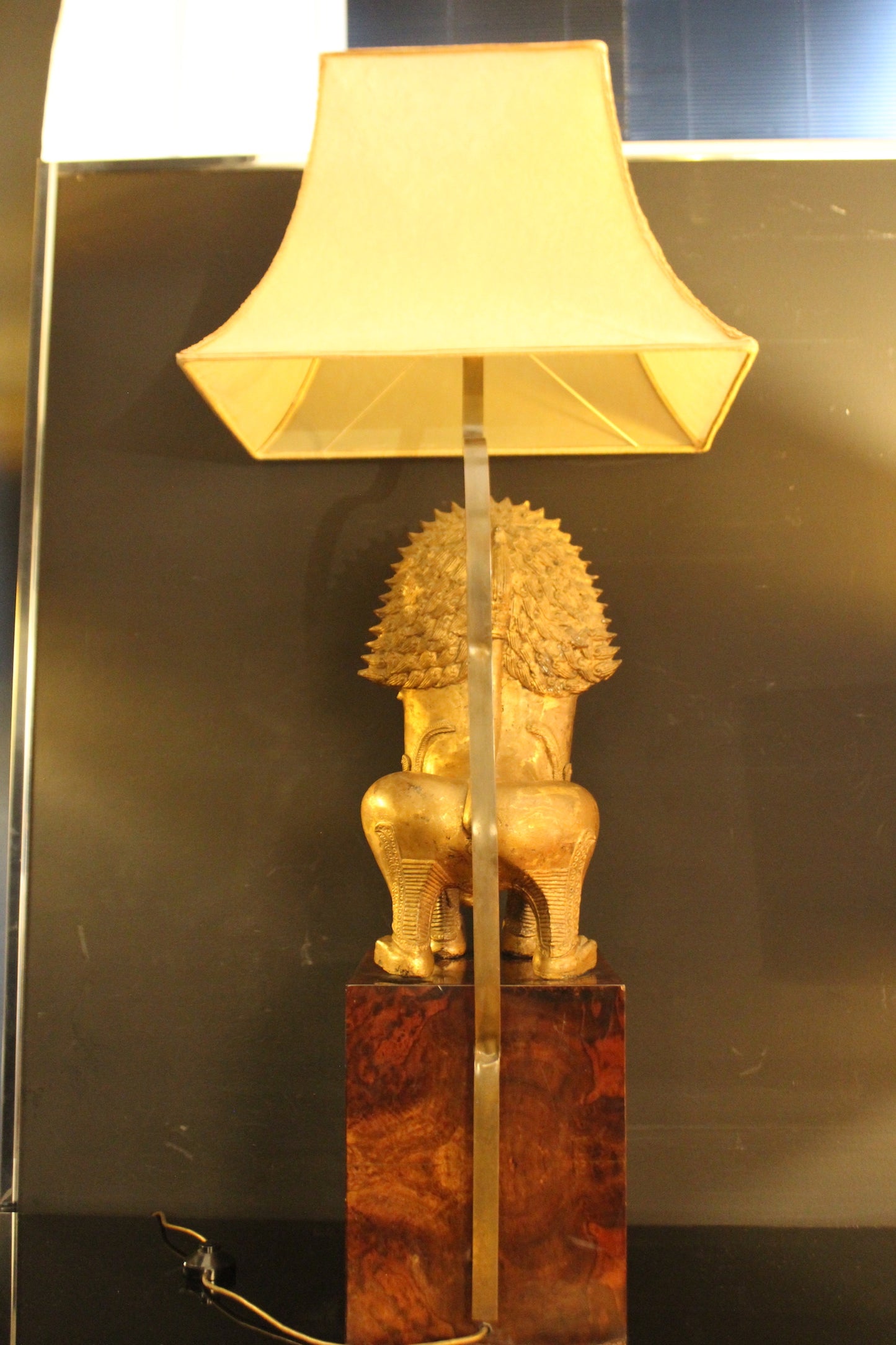 Lampada Scultorea 'Cane di Fong' in Bronzo