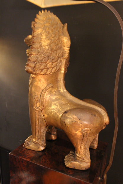 Lampada Scultorea 'Cane di Fong' in Bronzo